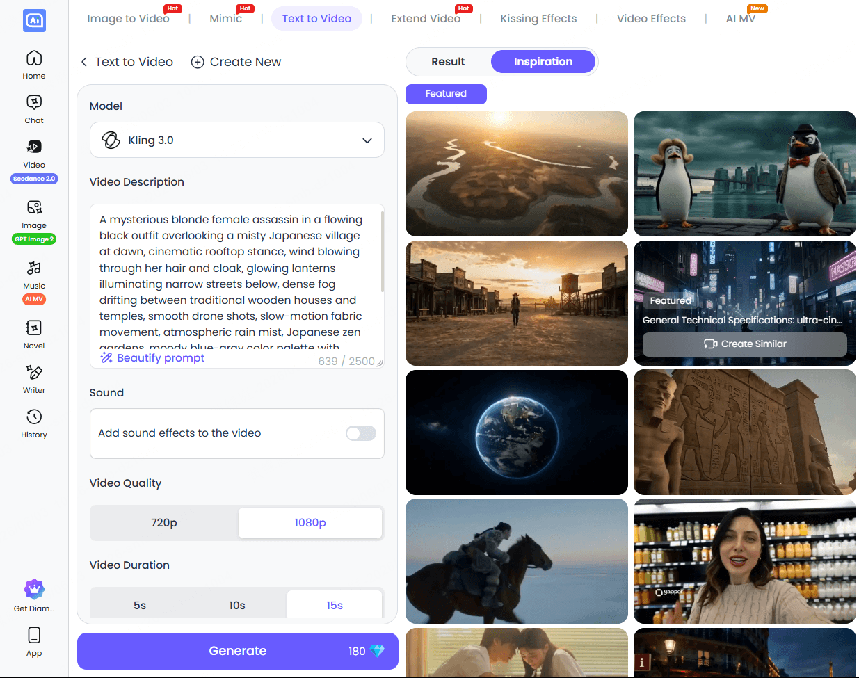 Free Kling 3.0 AI video generation