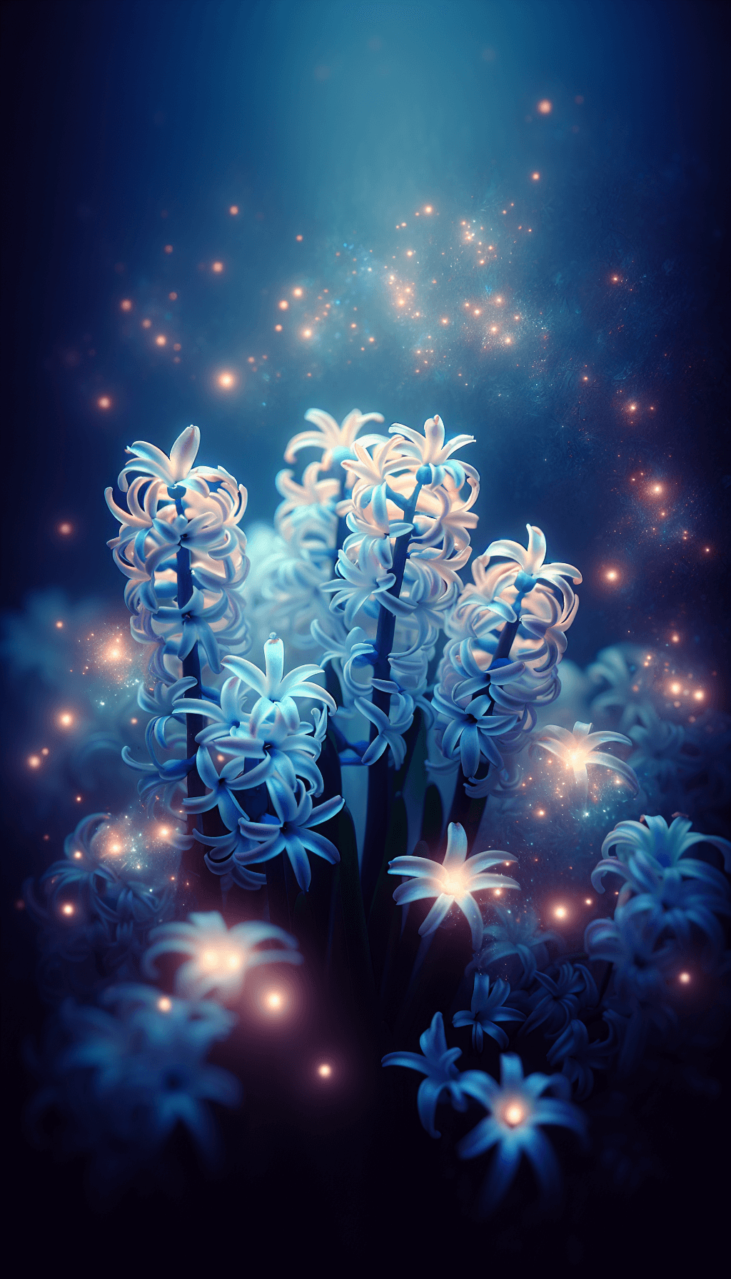 Hermosas flores de jacinto con fondo borroso