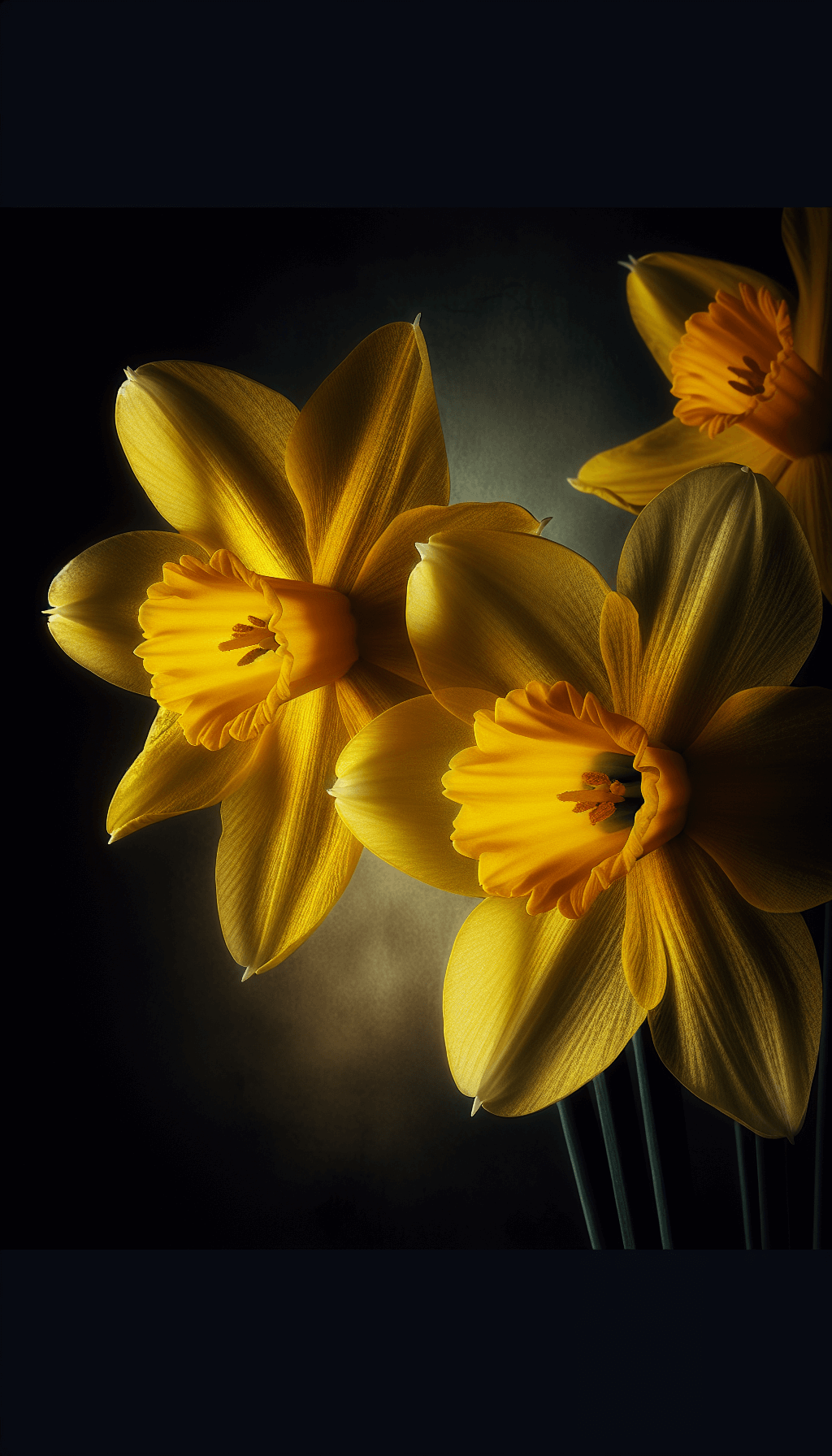 Hermosa flor de narciso con fondo borroso