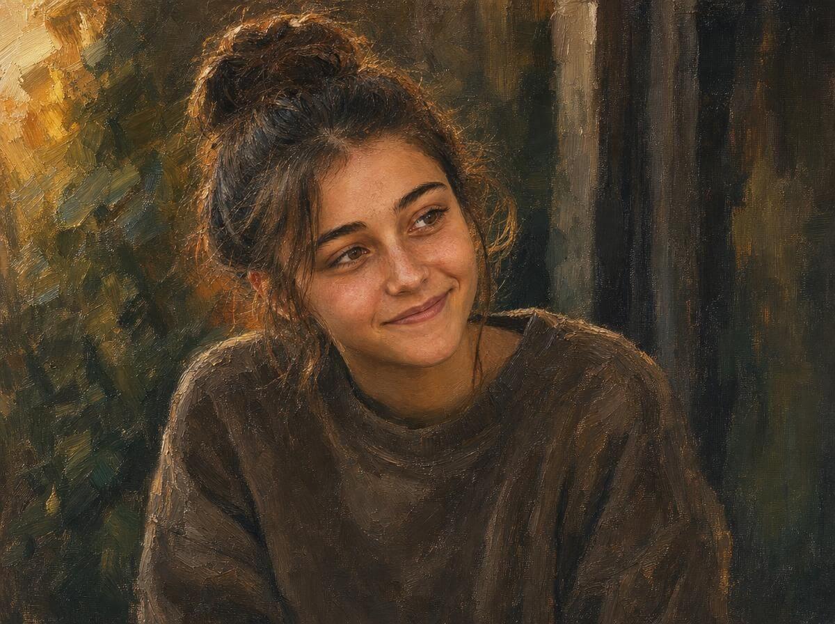 First photo-to-painting attempt with a vague prompt