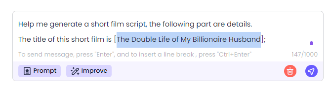 short film script generator tittle