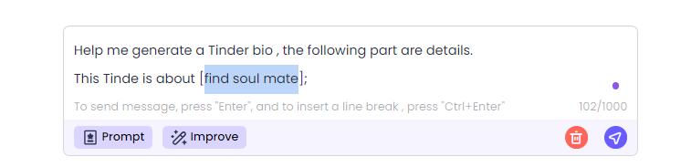 tinder bio generator description