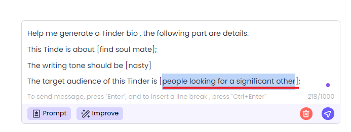 tinder bio generator target audience