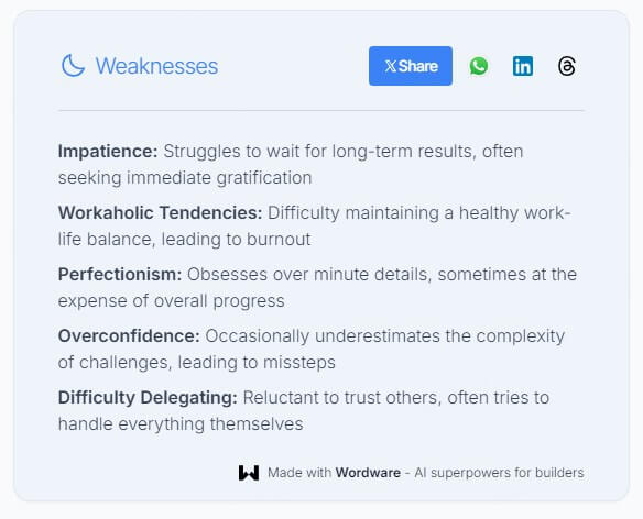 Yohei’s Weaknesses