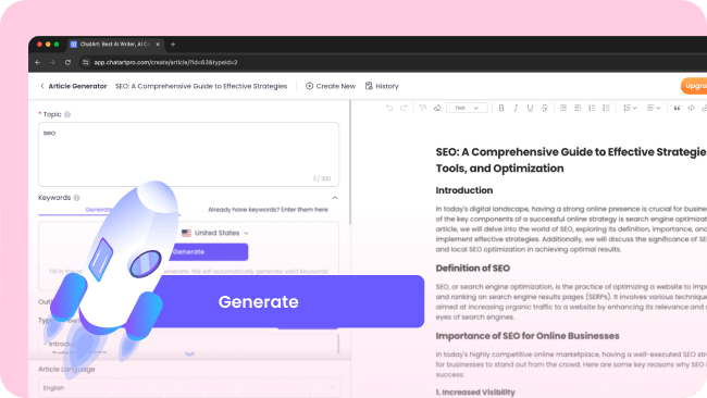 Super fast blog content generation