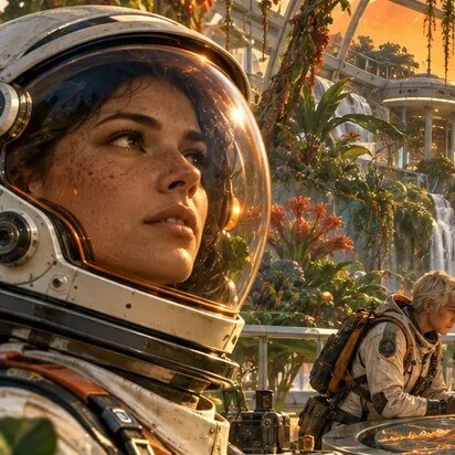 Astronaut character portrait