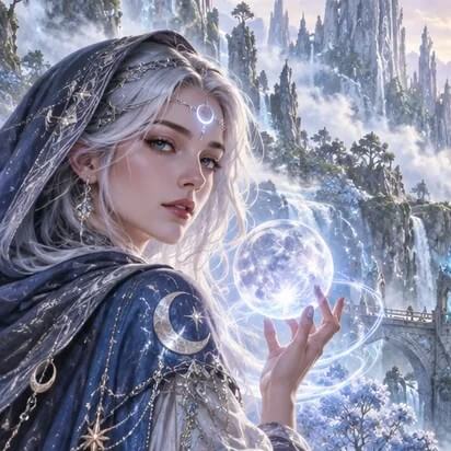 Moon mage portrait