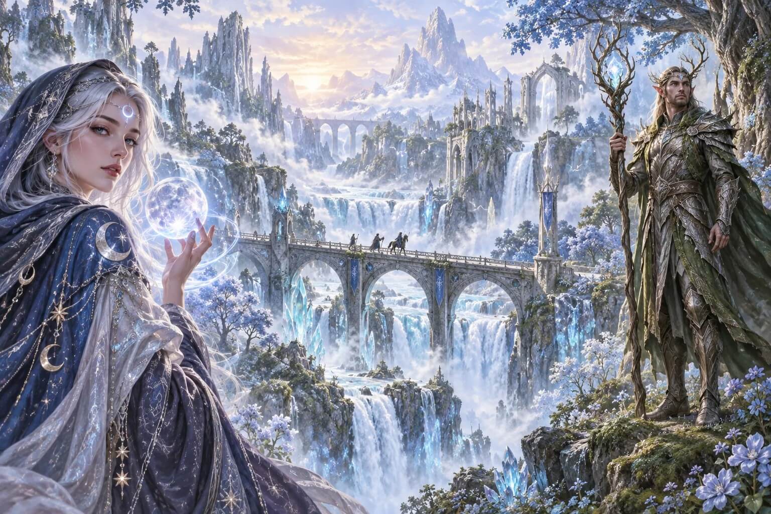 Luminous fantasy valley artwork