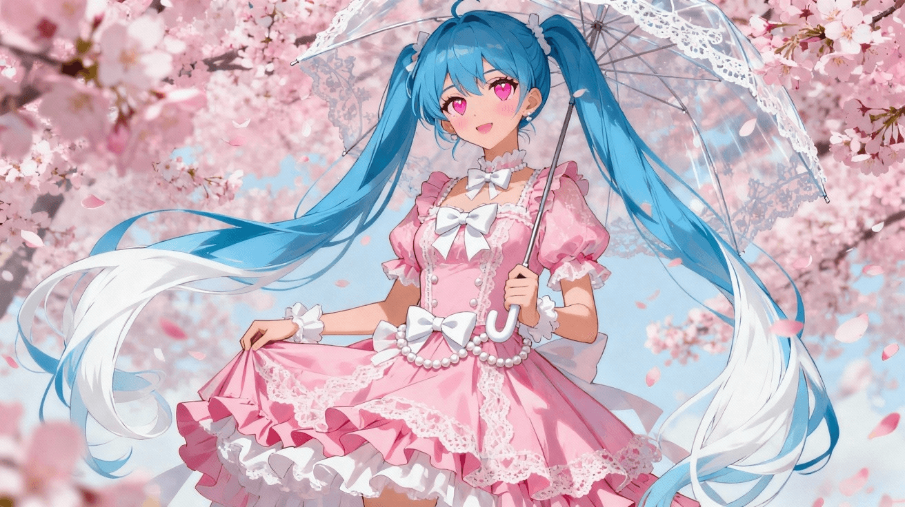 ChatArtで生成されたAI美少女のイメージ