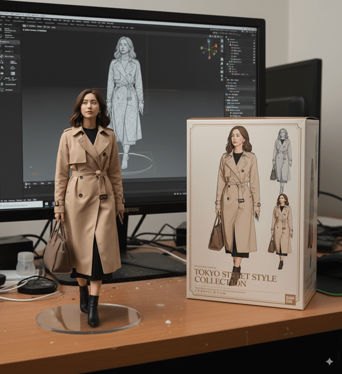 Google gemini 写真をフィギュア化画像