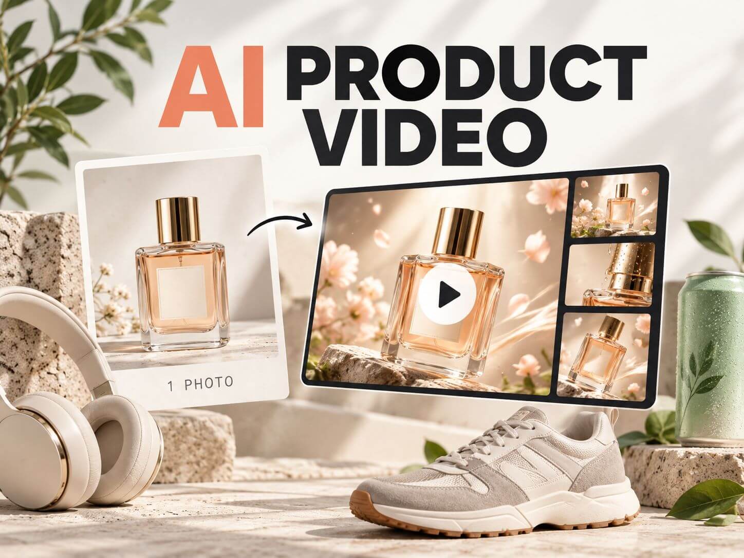 商品写真1枚からAIで商品紹介動画を作る方法と5つの動画作例