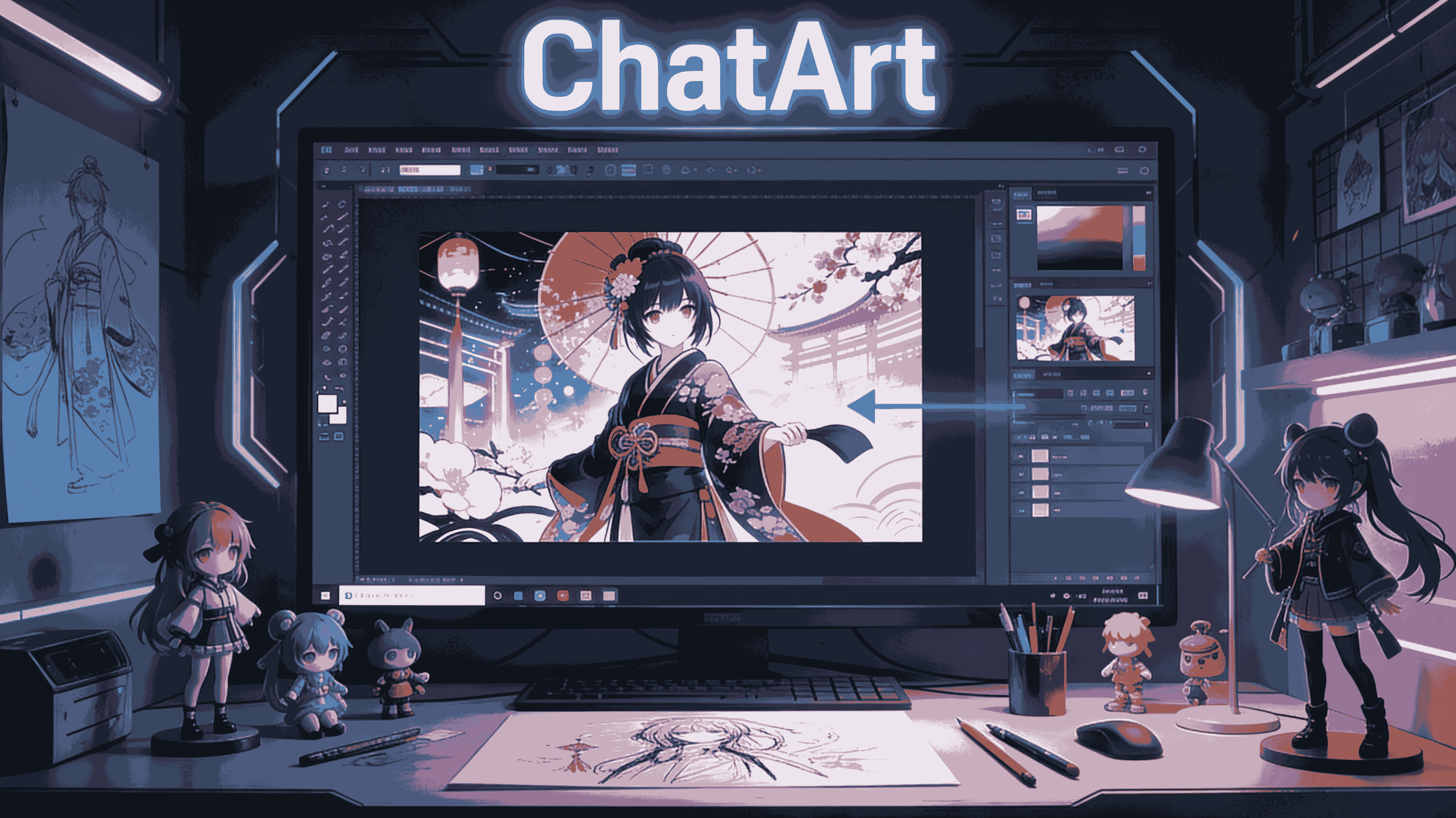 画像チャットとChatArtの活用イメージ