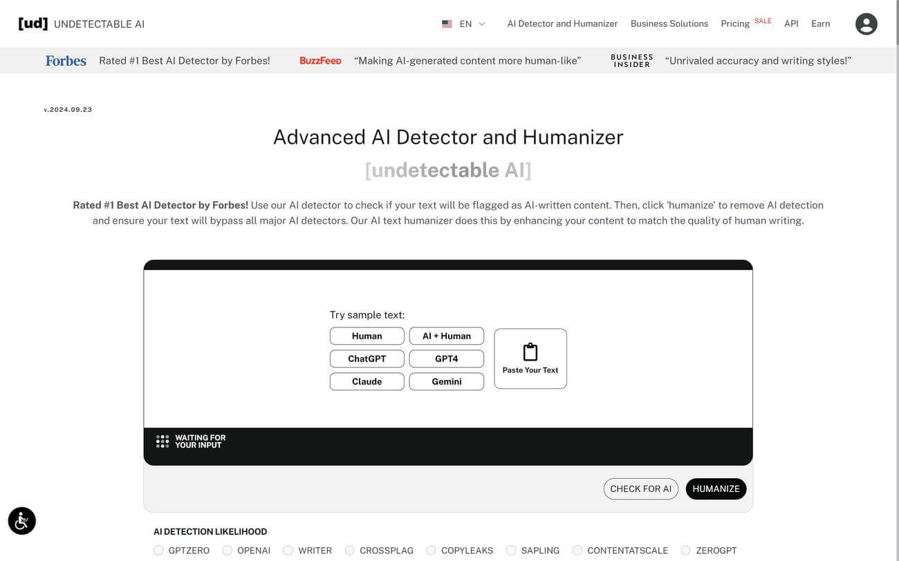 AI 검사 도구 unDetectable AI