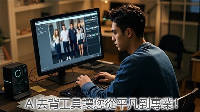 AI 去背與換背景教學