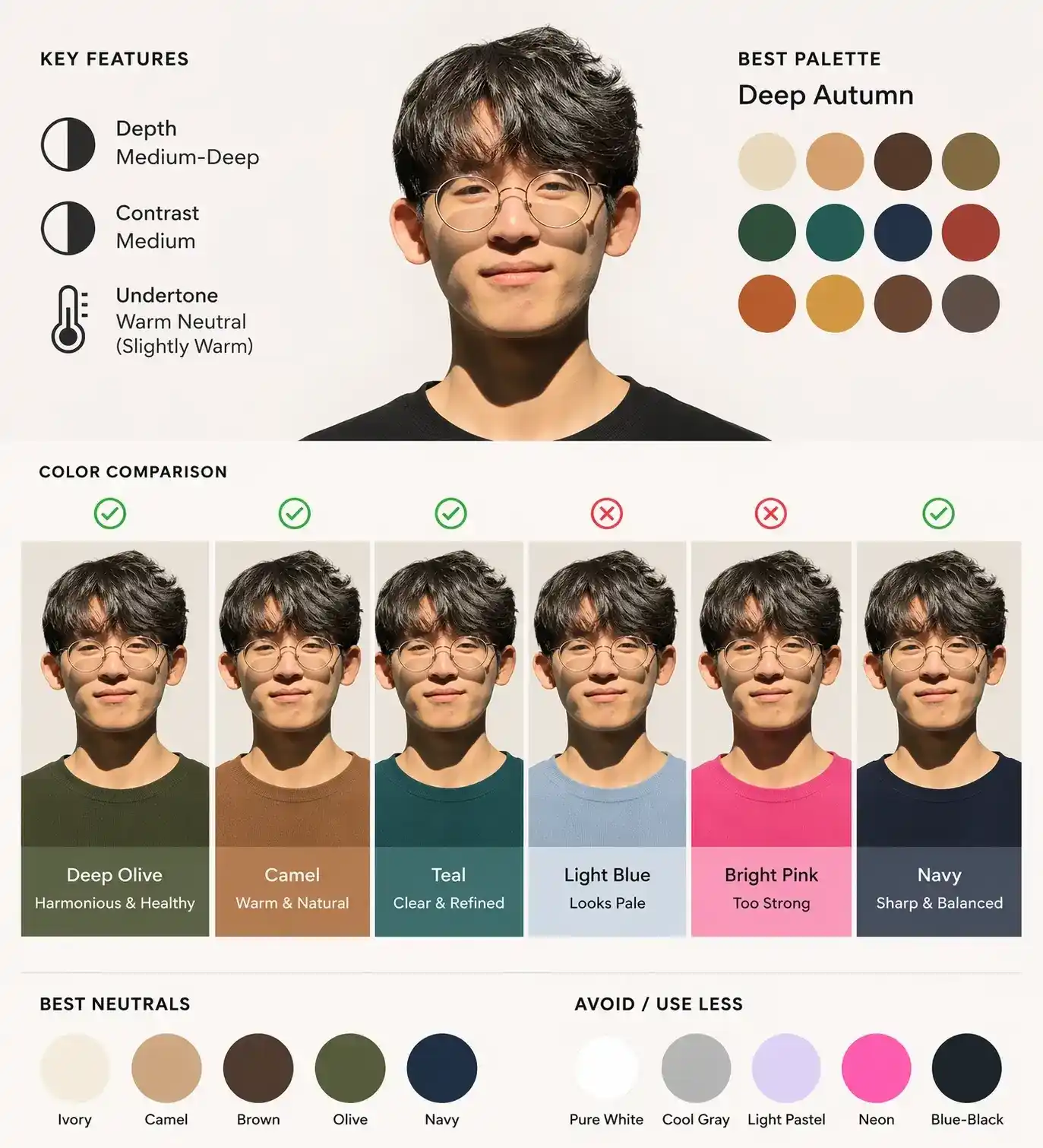 Personal color analysis diagram