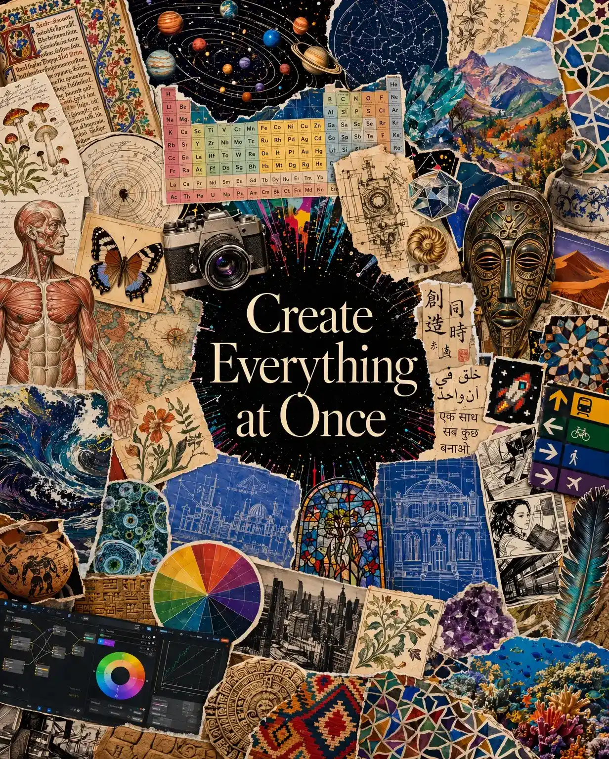 Visual culture magazine collage